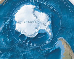 La Antártida y el Océano Austral.