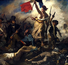 La Libertad Guiando al Pueblo, cuadro de Eugène Delacroix, 1830.