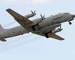 Un avión ruso Ilyushin 20.