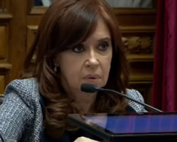 La ex presidenta pronunció un duro discurso en el Senado.