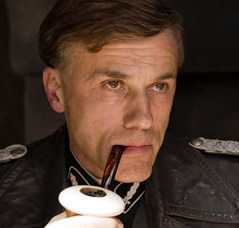 Christoph Waltz como el coronel Hans Landa.