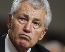 El defenestrado Secretario de Defensa, Chuck Hagel.