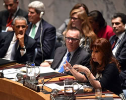 En el Consejo de Seguridad. Cristina habla. Obama escucha.