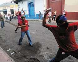 Caos en Managua.