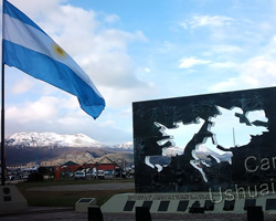 El monumento a los caídos, en Ushuaia.