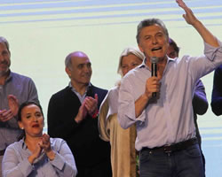 Macri: el festejo.